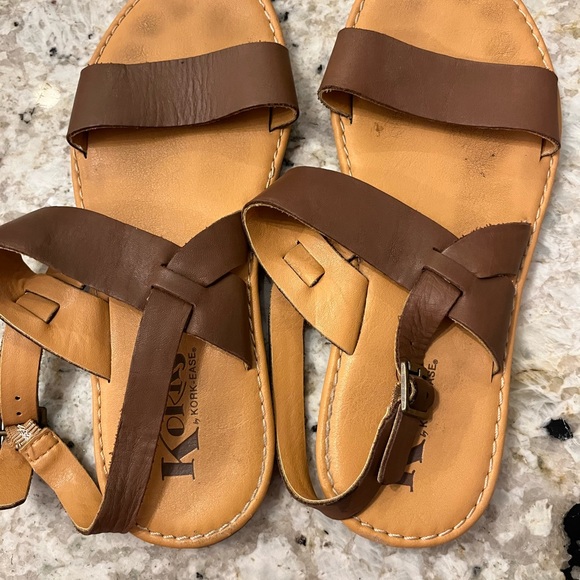 Kork-ease leather sandals - Picture 3 of 4